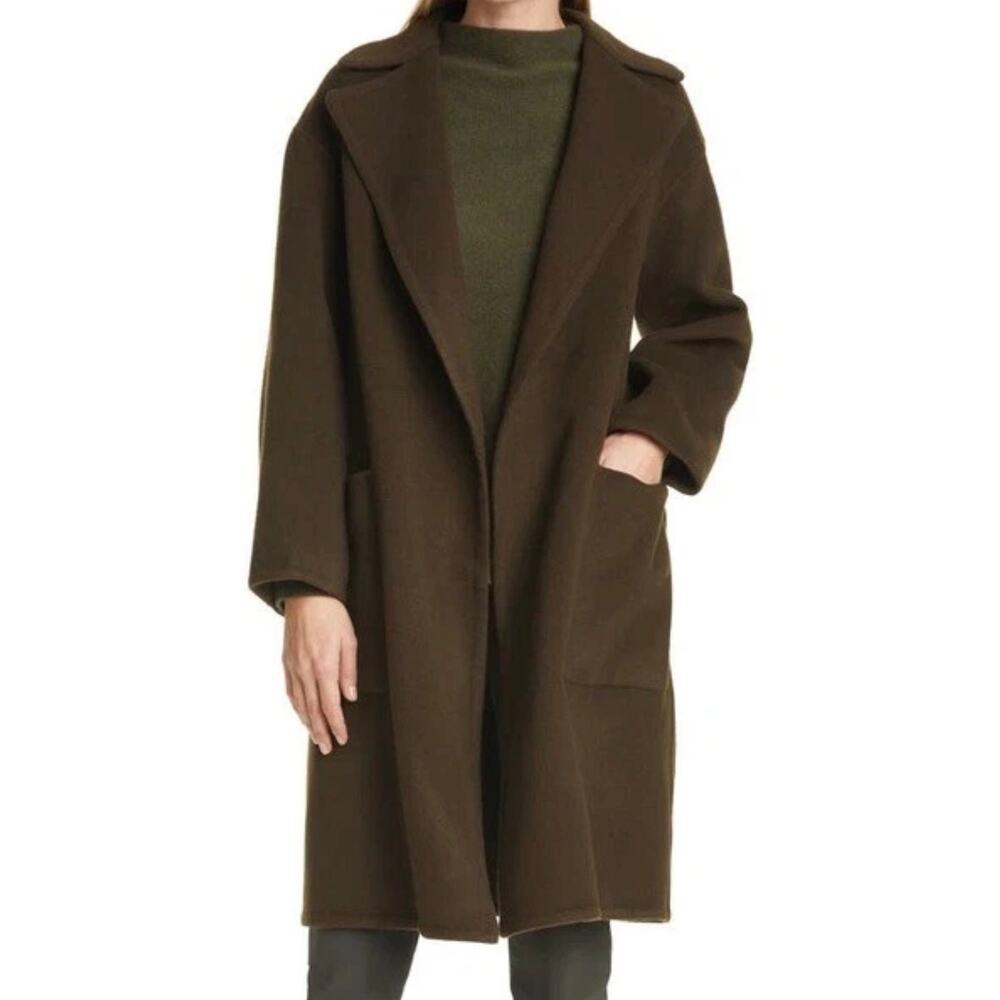 Vince women’s Patch Pocket Wool Coat dark pine green (XS) PLEASE READ - Picture 1 of 6